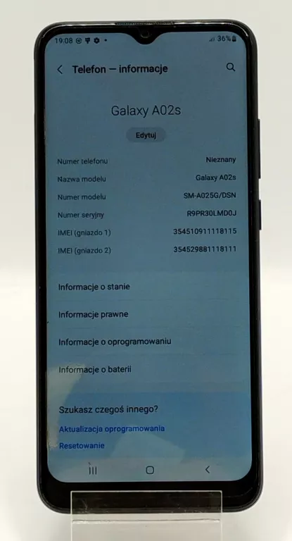 SMARTFON SAMSUNG GALAXY A02S 3/32 GB 4G