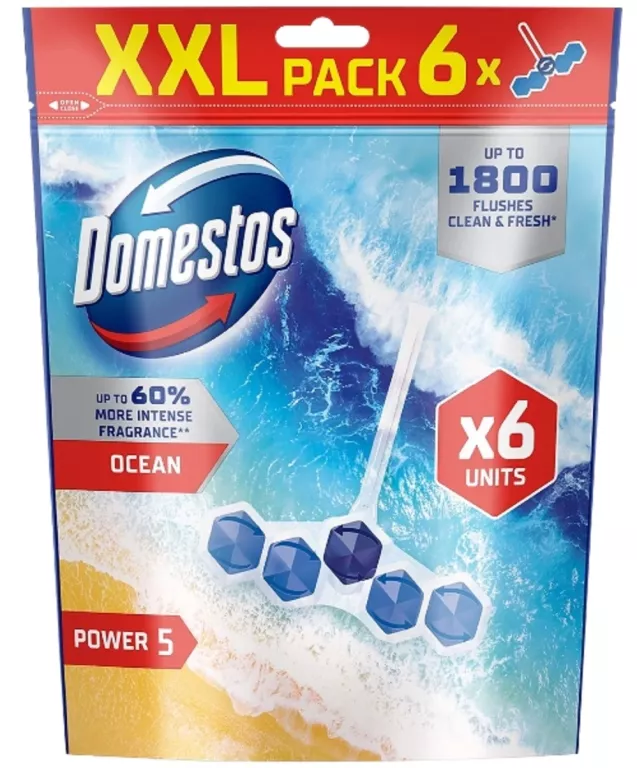 DOMESTOS POWER5 XXL PACK OCEAN KOSTKA TOALETOWA 6X50G