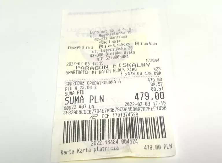 SMARTWATCH XIAOMI MI WATCH [240328009]