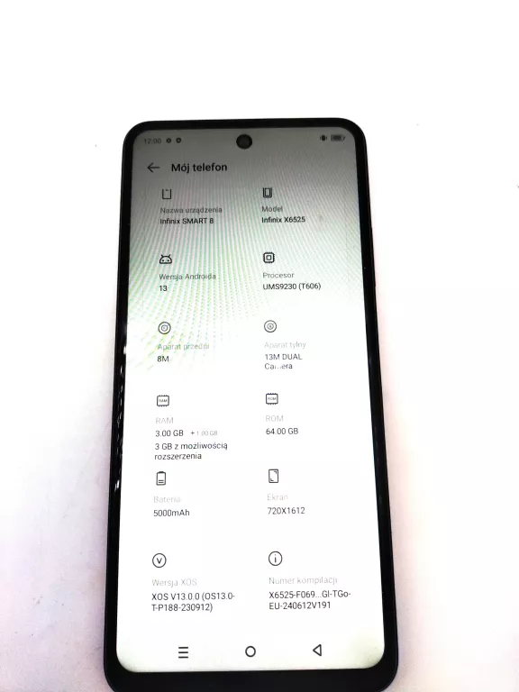 TELEFON INFINIX SMART 8 3/64GB + ŁADOWARKA 351392372782603 [250524004]