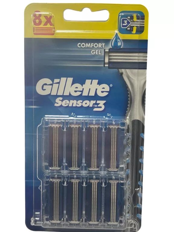 WKŁADY GILLETTE SENSOR 3 8SZTUK
