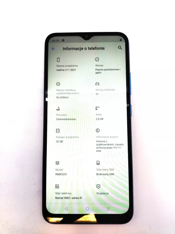 TELEFON REALME C11 2021 32GB KOMPLET [250626003]