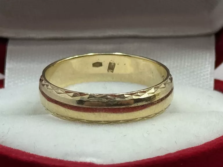 ZŁOTA OBRĄCZKA GRAWER PRÓBA 585 3.66G R19