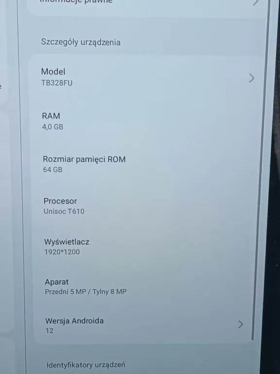 TABLET LENOVO TAB M10 64 / 4 GB / ŁAD / ETUI