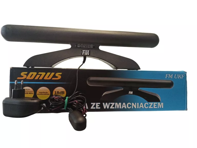 ANTENA RADIOWA POKOJOWA WEWNĘTRZNA ZE WZMACNIACZEM SONUS FM