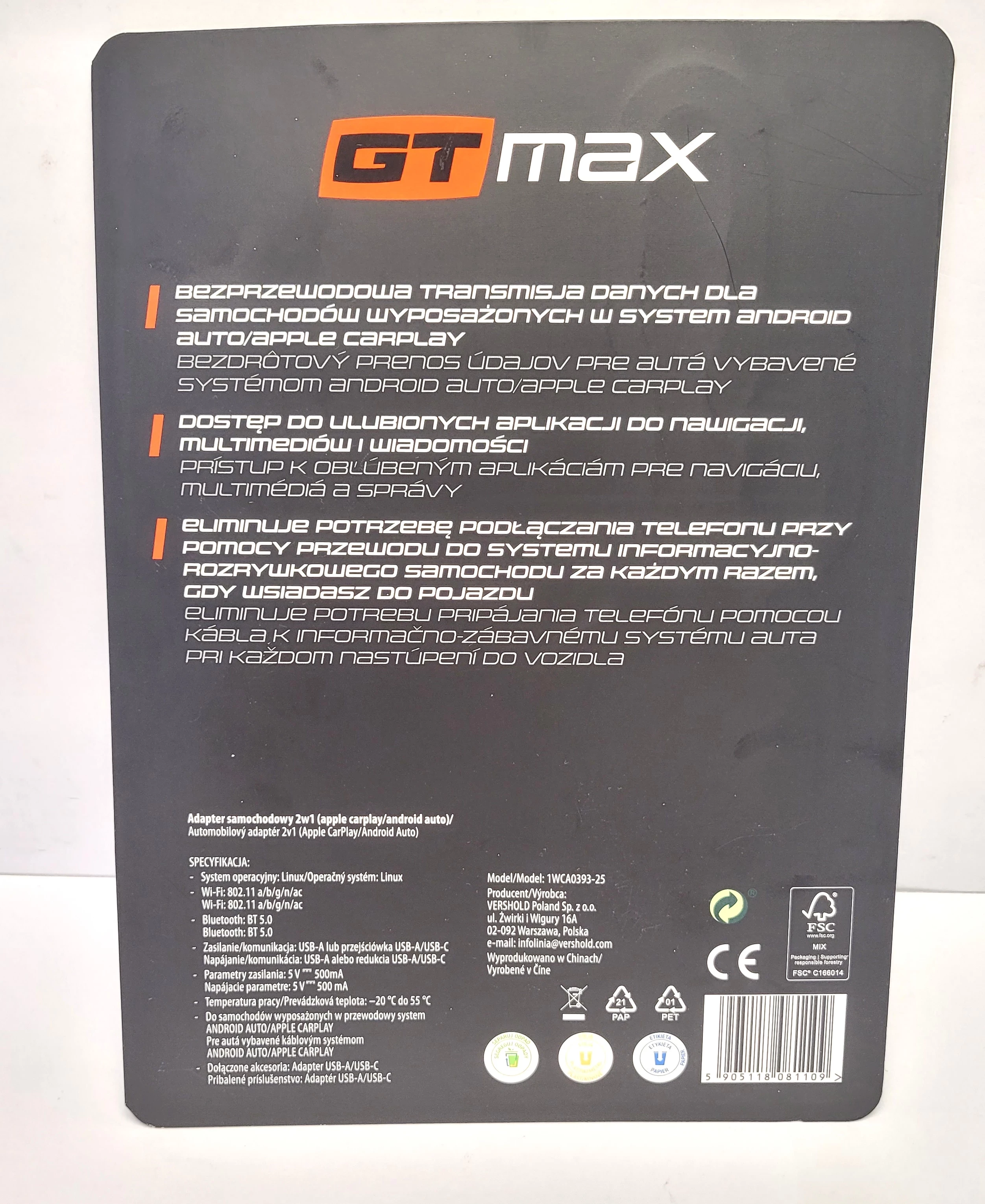 android-autoapple-carplay-gt-max-1wca0393-25-bt-50-ean-gtin-5905118081109