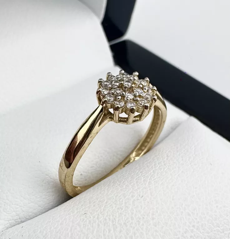 ELEGANCKI ZŁOTY PIERŚCIONEK 1,78 G PR.585 14K R.10