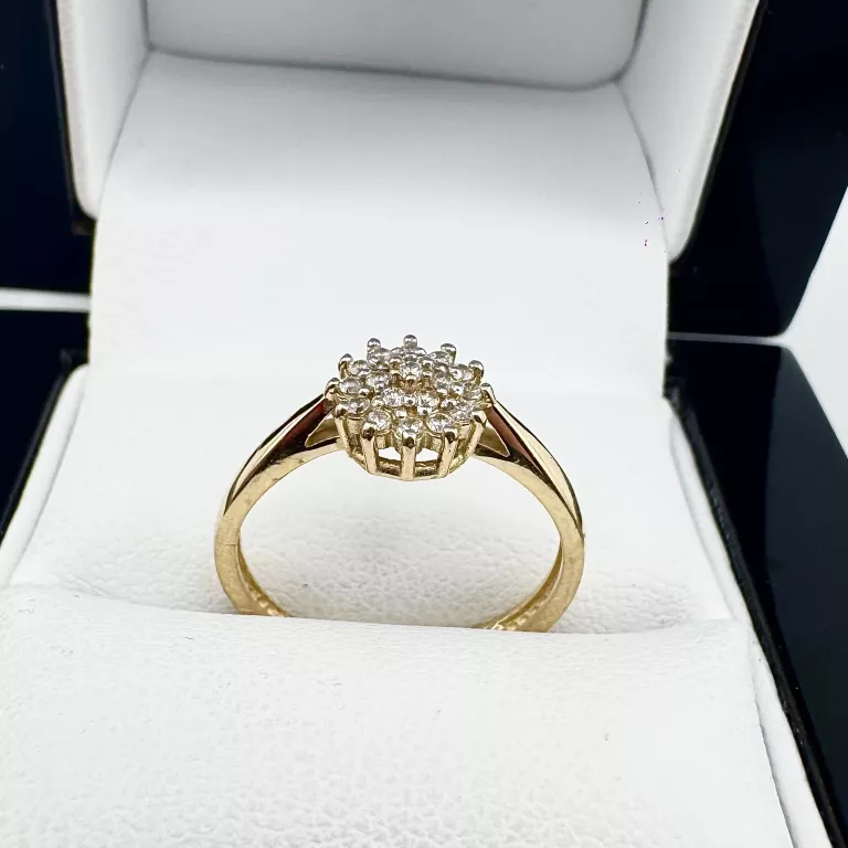 ELEGANCKI ZŁOTY PIERŚCIONEK 1,78 G PR.585 14K R.10