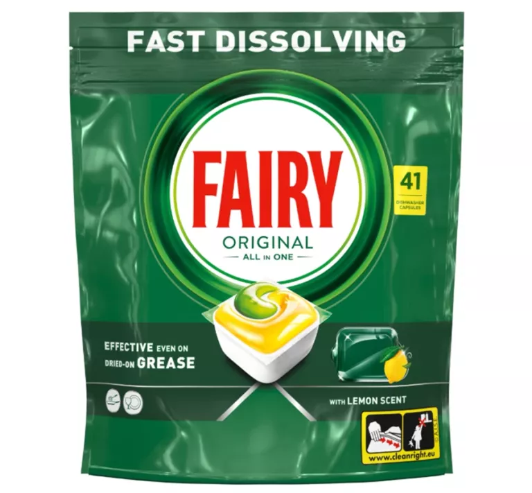 FAIRY ORIGINAL CYTRYNA KAPSUŁKI DO ZMYWARKI ALL IN ONE, 41 TABLETEK