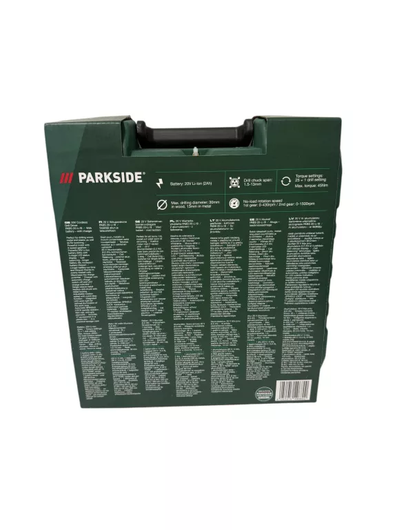 PARKSIDE WIERTARKO-WKRĘTARKA PABS 20-LI I9 AKUMULATOR + ŁADOWARKA ZESTAW