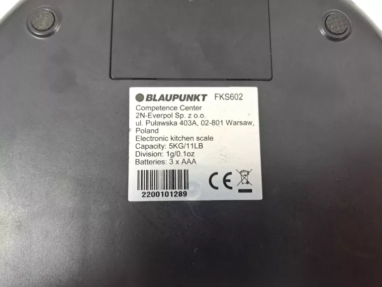 WAGA KUCHENNA Z MISĄ BLAUPUNKT FKS602