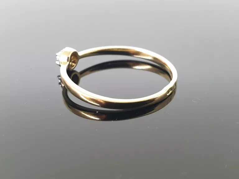PIERŚCIONEK  R: 14  1,23 G [585] BRYLANT 13SZT 0,13CT