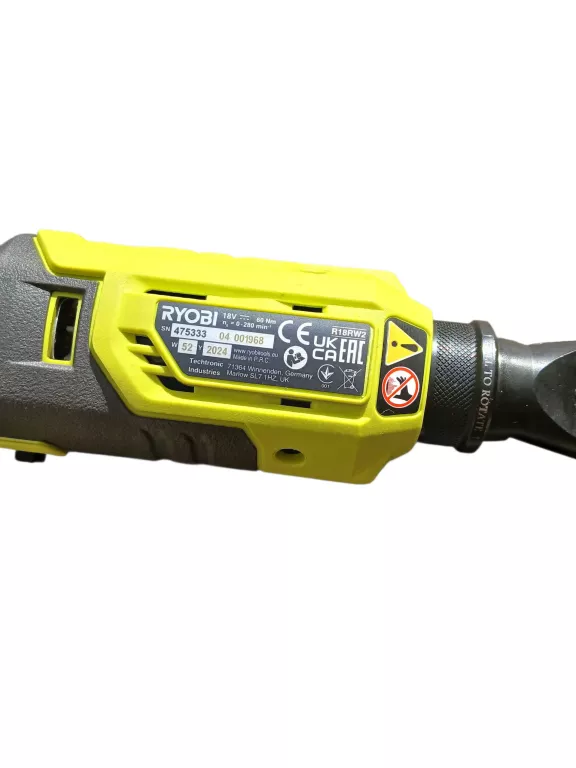 RYOBI GRZECHOTKA 1/4 KLUCZ ZAPADKOWY AKU R18RW2-0