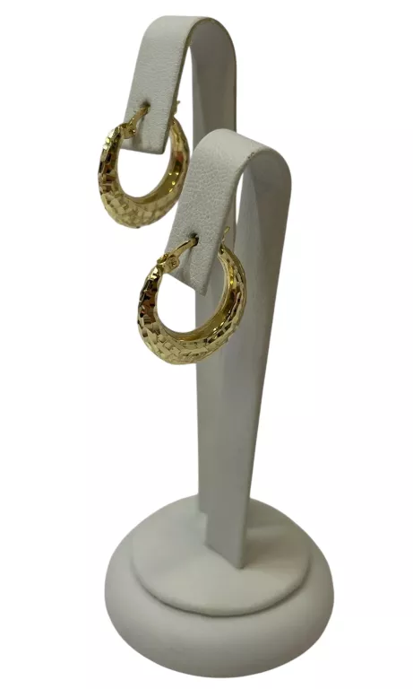 EFEKTOWNE, ZŁOTE KOLCZYKI KOŁA - 3.08G/P.585/2CM