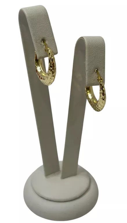 EFEKTOWNE, ZŁOTE KOLCZYKI KOŁA - 3.08G/P.585/2CM