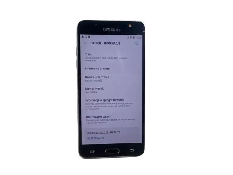 SMARTFON SAMSUNG GALAXY J5 2 GB / 16 GB 4G (LTE) CZARNY
