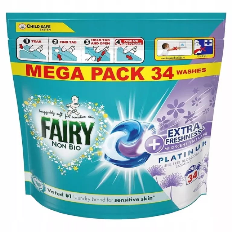 FAIRY NON BIO EXTRA PLATINUM 34 SZT DLA WRAŻLIWEJ SKÓRY KAPSUŁKI DO PRANIA