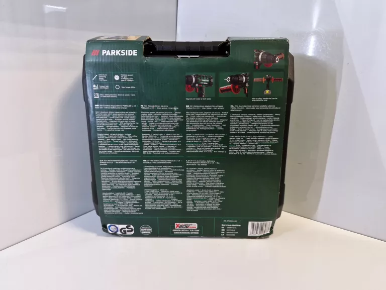 AKUMULATOROWA WIERTARKO-WKRĘTARKA UDAROWA PARKSIDE PSBSA 20-LI 20V +WALIZK