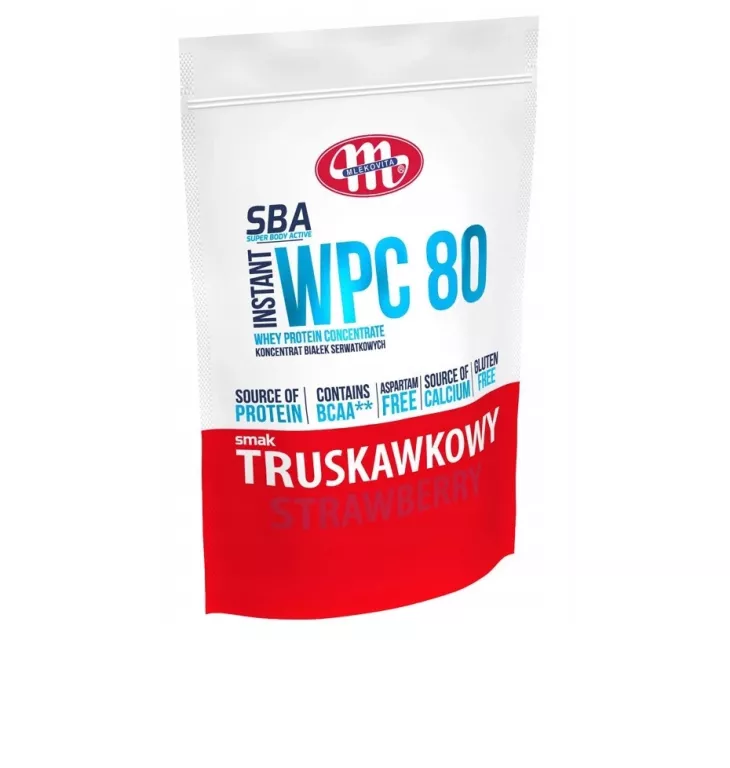 MLEKOVITA ODŻYWKA BIAŁKOWA 700G KONCENTRAT BIAŁKA WPC SMAK TRUSKAWKOWY