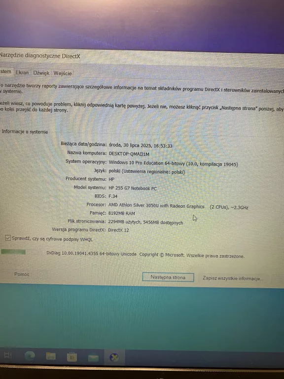 LAPTOP HP 255 G7 8/256GB