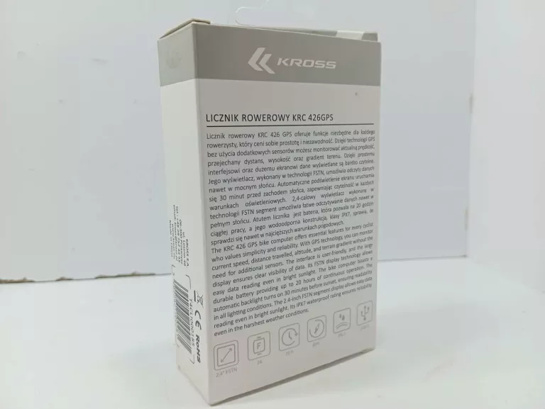 LICZNIK ROWEROWY KROSS KRC 426 GPS 2,4" BLUETOOTH ANT+ IPX7