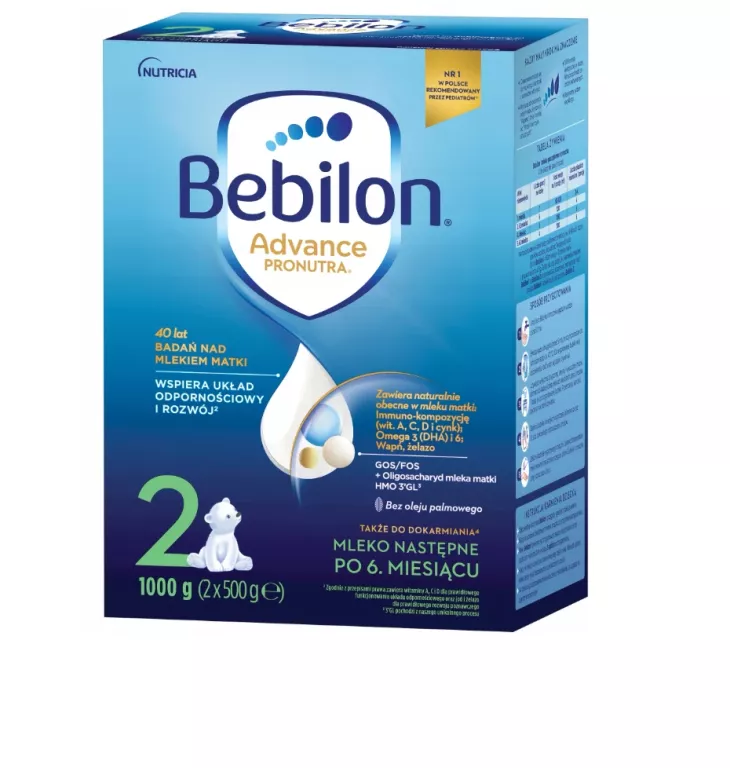 BEBILON 2 ADVANCE PRONUTRA MLEKO MODYFIKOWANE PO 6. MIESIĄCU 1000G