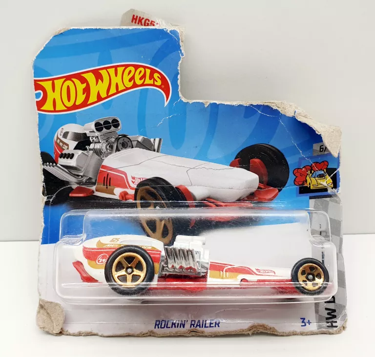 HOT WHEELS ROCKIN RAILER HKG53 HW DRAG STRIP CZERWONY