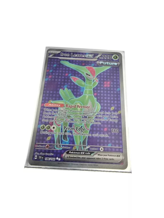 KARTA POKEMON IRON LEAVES EX - 186/162 - FULL ART SECRET RARE