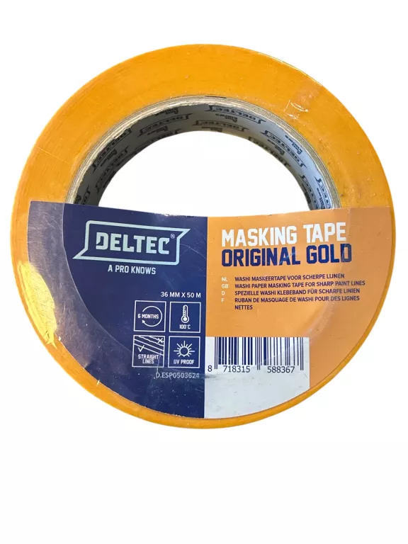 TAŚMA DELTEC MASKING TAPE ORIGINAL GOLD 36MMX50M