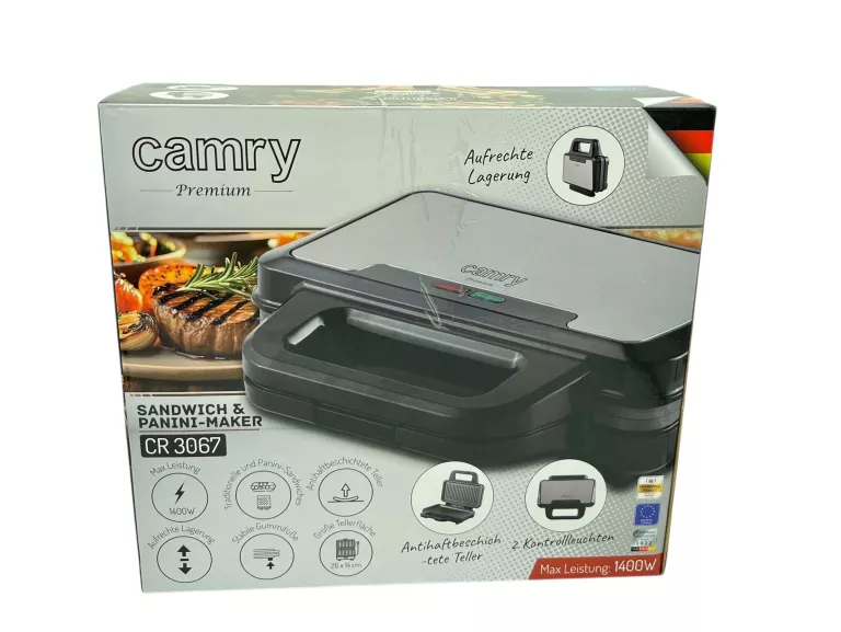 OPIEKACZ GRILL CAMRY CR 3067 1400W SREBRNY/SZARY