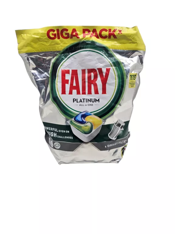 FAIRY PLATINUM ALL IN ONE LEMON - KAPSUŁKI DO ZMYWARKI 113SZT