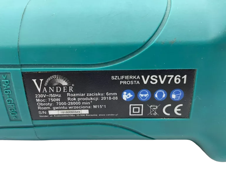 SZLIFIERKA PROSTA VANDER VSV761