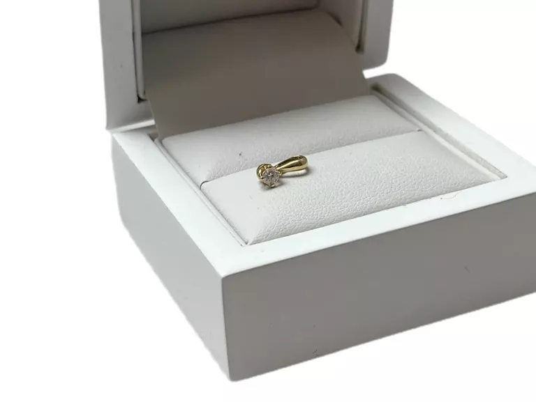 ZŁOTA ZAWIESZKA P:585 W:0,36G BRYLANT 1SZT 0,09CT CERTYFIKAT