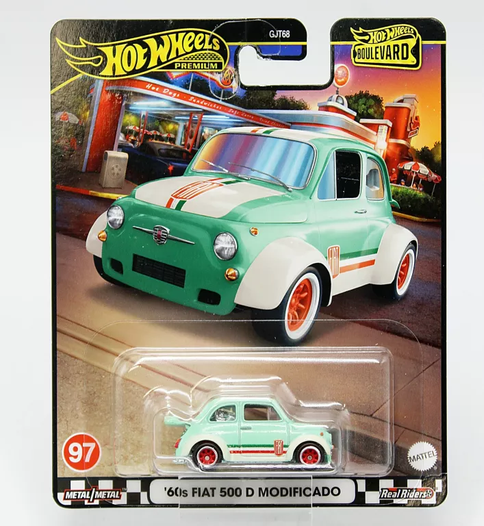AUTKO HOT WHEELS PREMIUM BOULEVARD '60S FIAT 500 D MODIFICADO (GJT68)