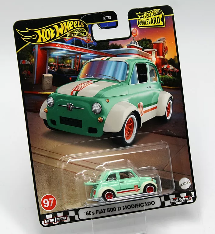 AUTKO HOT WHEELS PREMIUM BOULEVARD '60S FIAT 500 D MODIFICADO (GJT68)