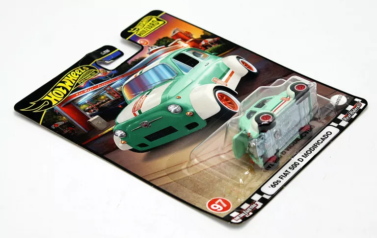 AUTKO HOT WHEELS PREMIUM BOULEVARD '60S FIAT 500 D MODIFICADO (GJT68)