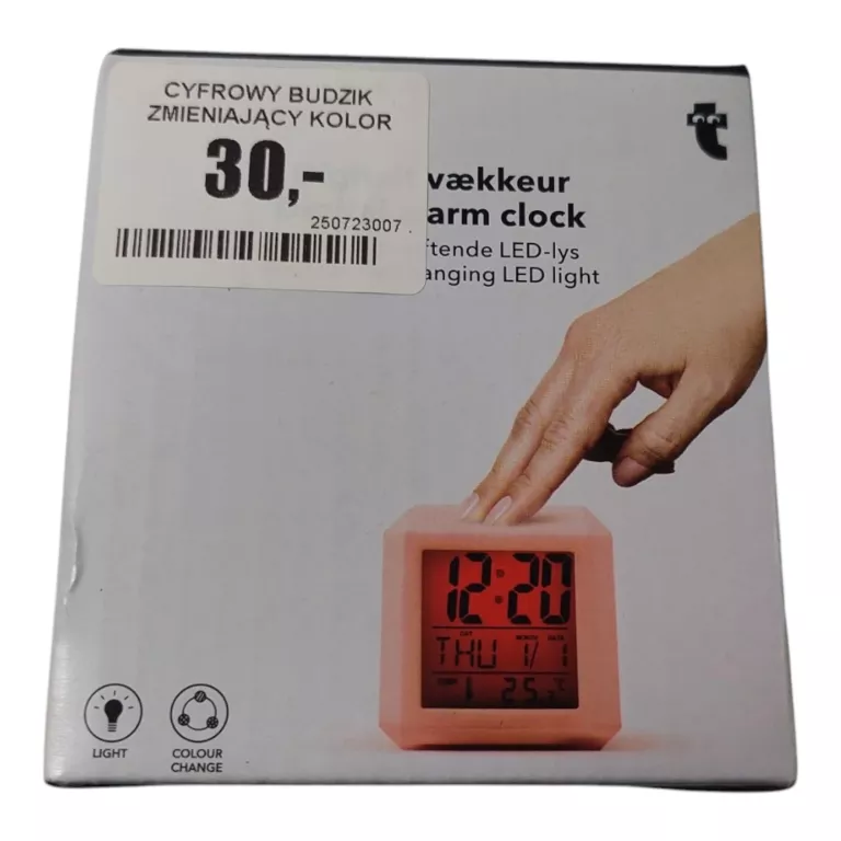 CYFROWY BUDZIK  ZMIENIAJĄCY KOLOR TIGER