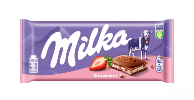 CZEKOLADA MLECZNA MILKA 100 G TRUSKAWKOWA