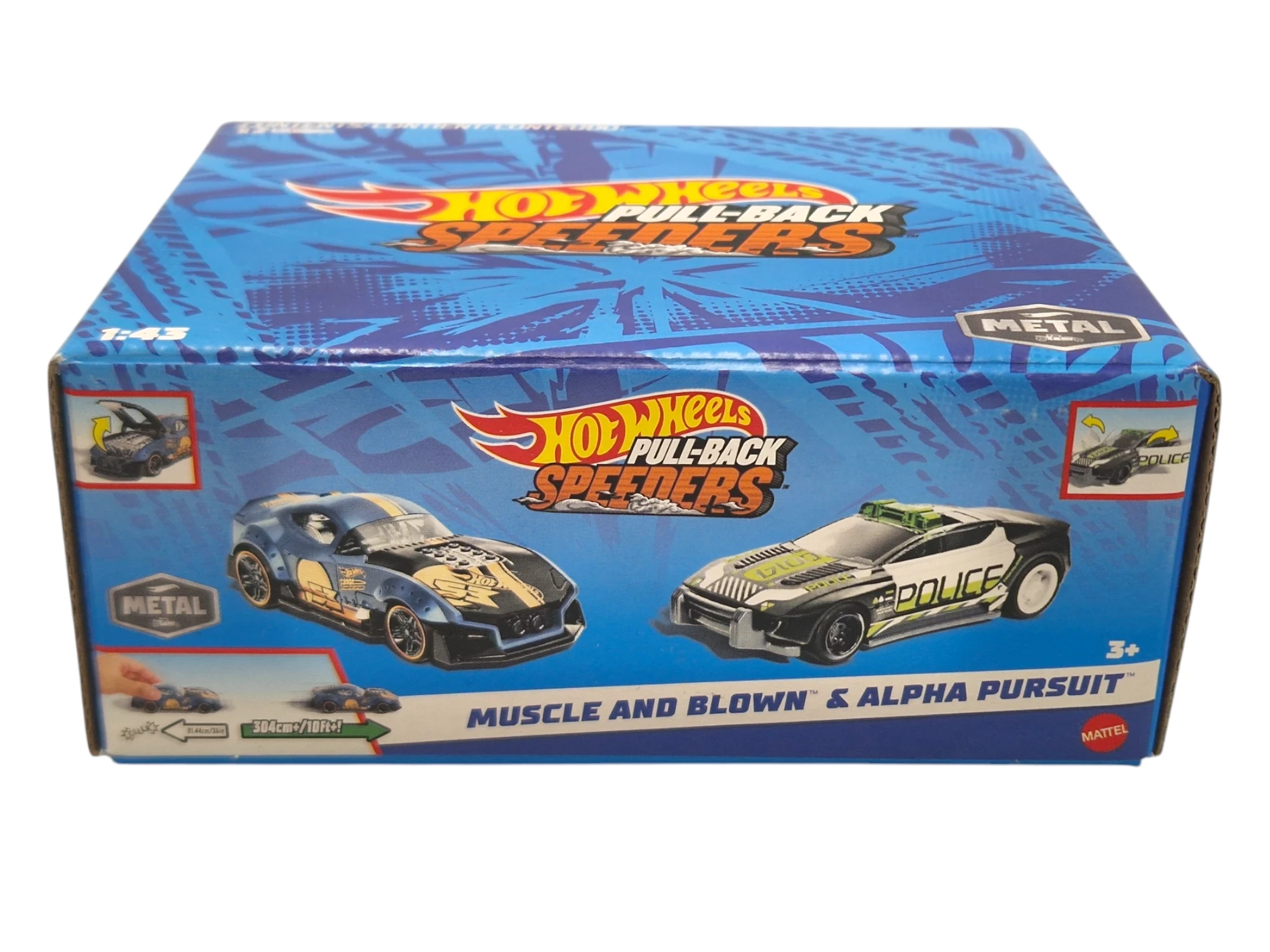 HOT WHEELS PULL-BACK SPEEDERS 2PAK MUSCLE AND BLOWN ALPHA PURSUIT ...
