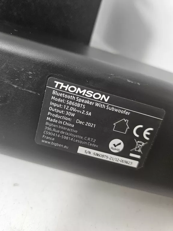 BIG BEN THOMSON SB60BTS BEZPRZEWODOWY SOUNDBAR
