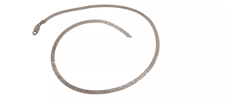 PIĘKNY SREBRNY ŁAŃCUSZEK "I LOVE YOU" | PR 925 | 6,90G | 42 CM