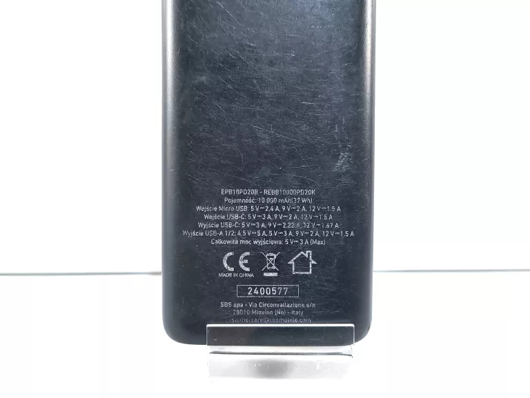POWERBANK 10K MAH CZARNY
