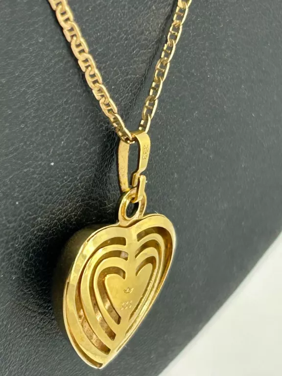 ZŁOTA ZAWIESZKA SERCE Z CYRKONIAMI 333/ 2,46 G