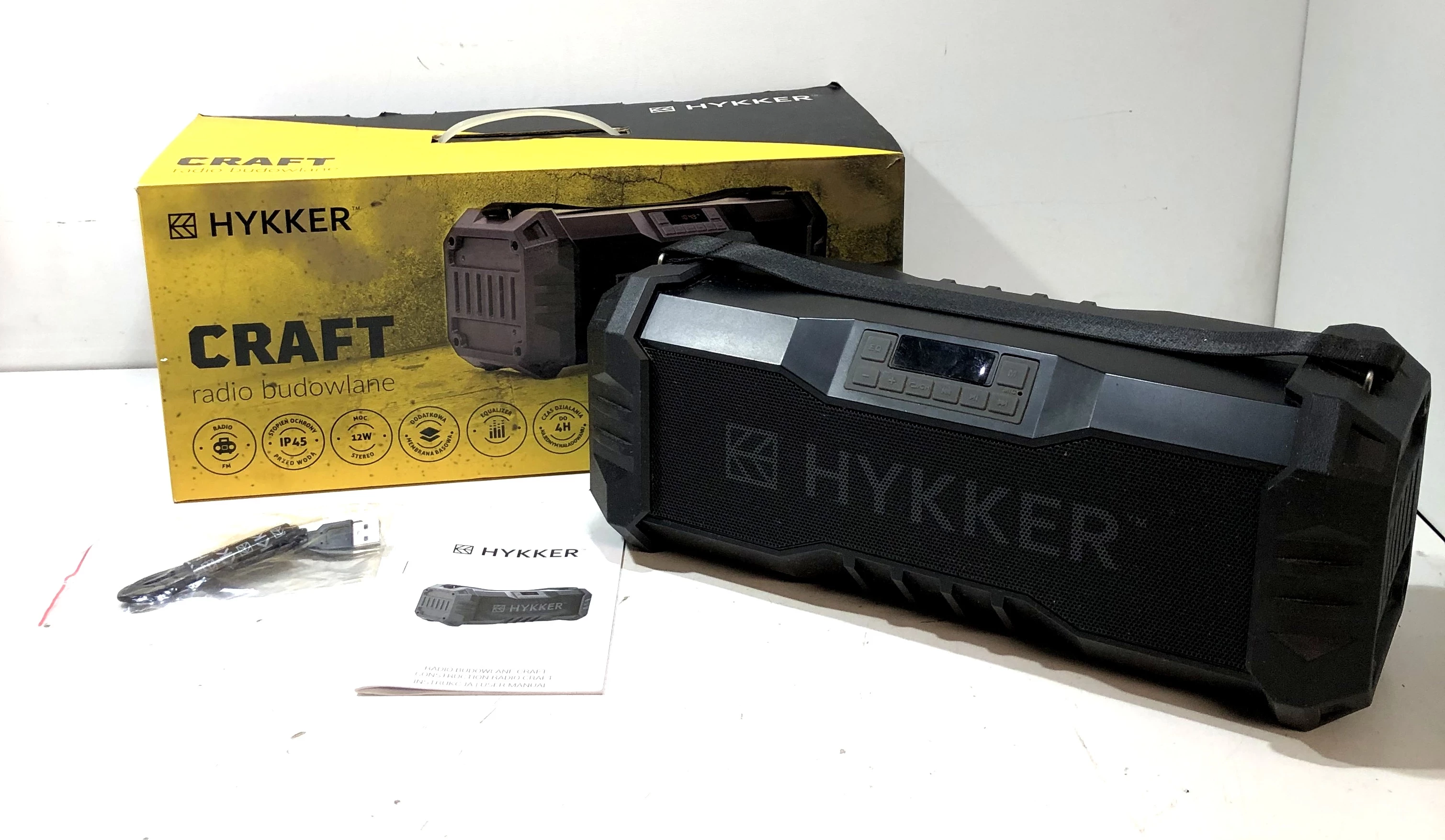 radio-budowlane-hykker-craft-ip45-bluetooth-fm-ean-gtin-5904555990951