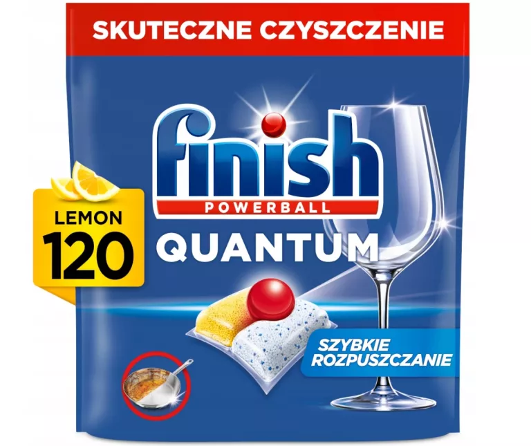 KAPSUŁKI DO ZMYWARKI FINISH POWERBALL QUANTUM ALL IN 1 LEMON - 120 SZT.