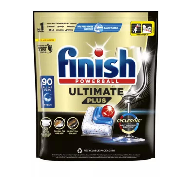 FINISH POWERBALL ULTIMATE PLUS KAPSUŁKI DO ZMYWARKI 90