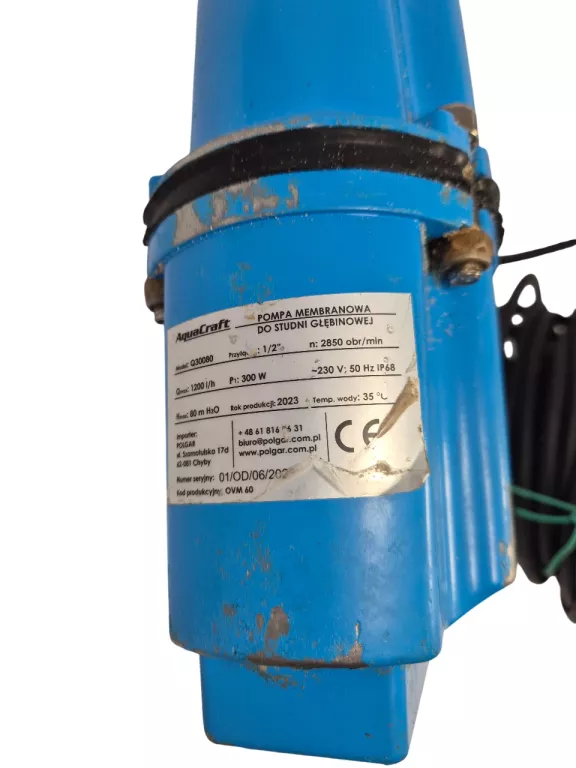 POMPA MEMBRANOWA DO STUDNI GŁĘBINOWEJ AQUACRAFT Q30080
