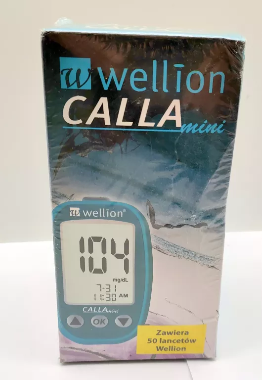 GLUKOMETR WELLION CALLA MINI TURKUSOWY PUDEŁKO