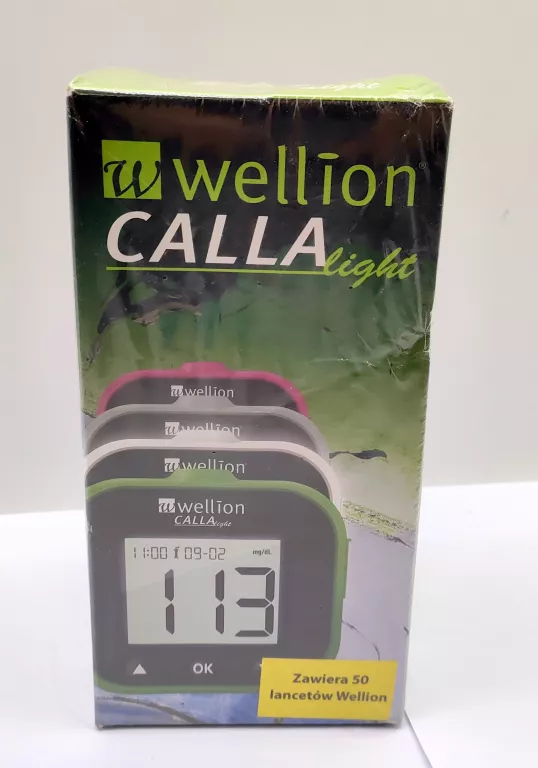 GLUKOMETR WELLION CALLA LIGHT RÓŻOWY PUDEŁKO