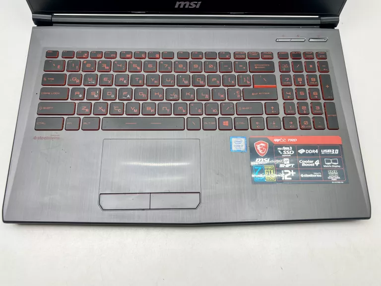 LAPTOP MSI GV62 GTX 1050 4GB W10 PRO 8GB RAM 1TB